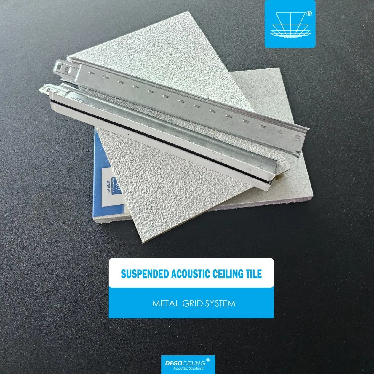 15mm Mineral Wool Sound-Absorbing Board Fiberglass Ceiling Panels