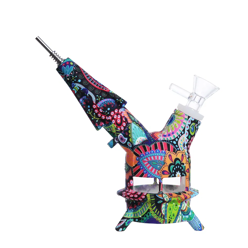 4-in-1 Nectar Collector UFO Hybrid Silicone Waterpipe DAB Rigs