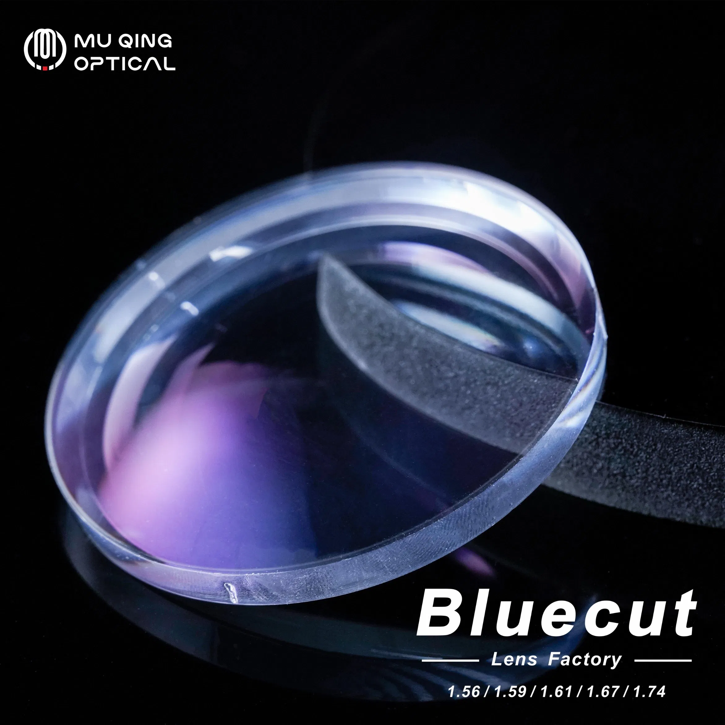 Polycarbonate 1.59 Single Vision Blue Light Lens Cut Optical Lenses 1.59 Blue Block Lenses for Glasses