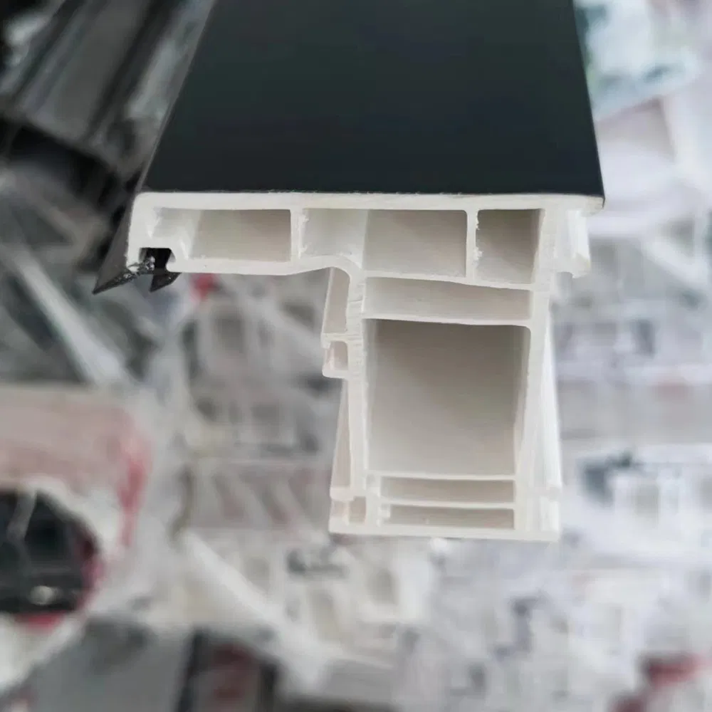 60 Double Color Co-Extruded Casement UPVC Profile for Windows