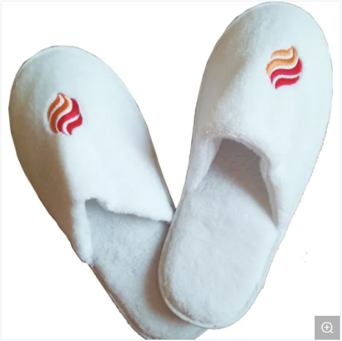 Non-Disposable Thick Sole Semi-Toes Coral Fleece Hotel Slippers Home