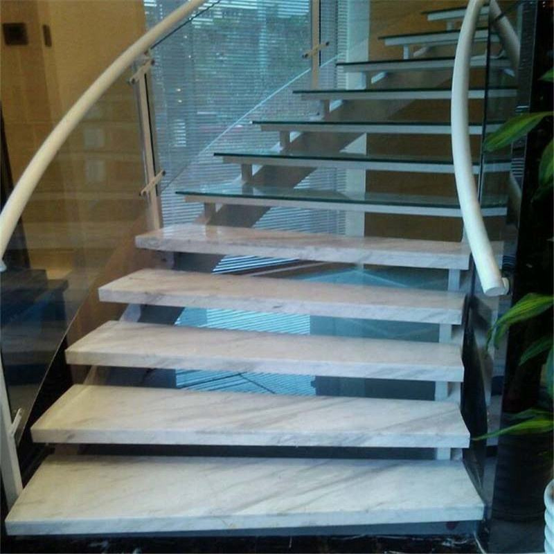 Marble Stair Tread White Stair Indoor Outdoor