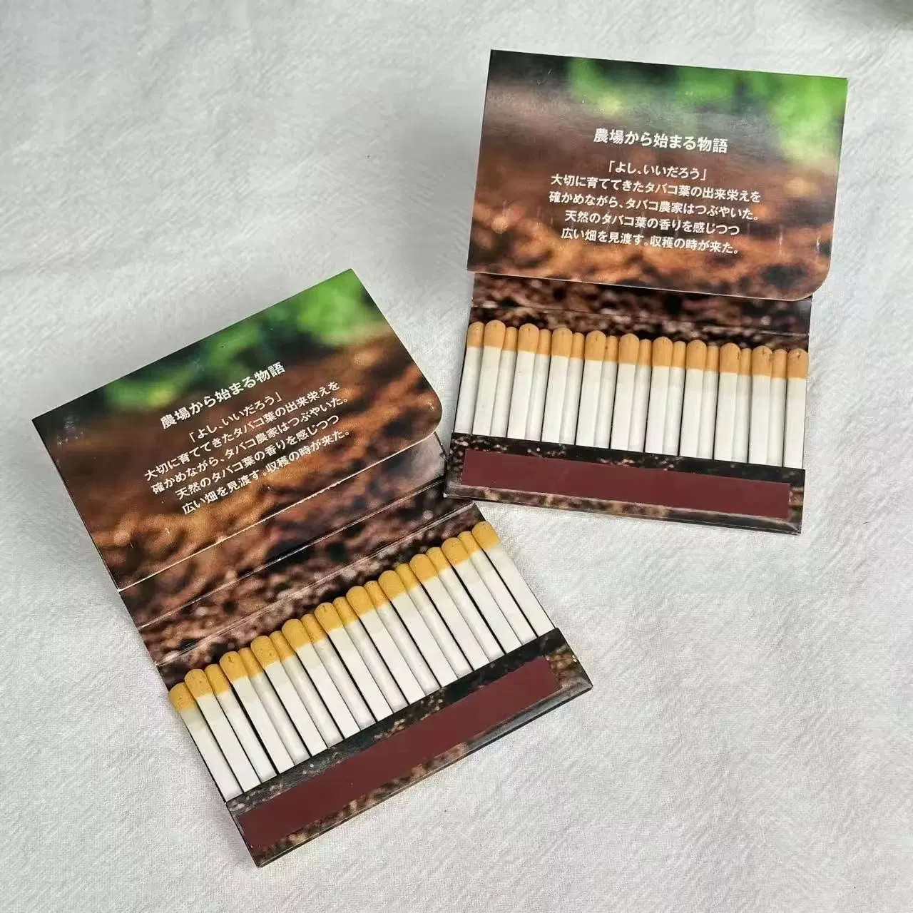 Different Matches Tip Colors Print Logo on Matchsticks Design Match for Cigar Boxed Matches with Custom Paper Matchbook