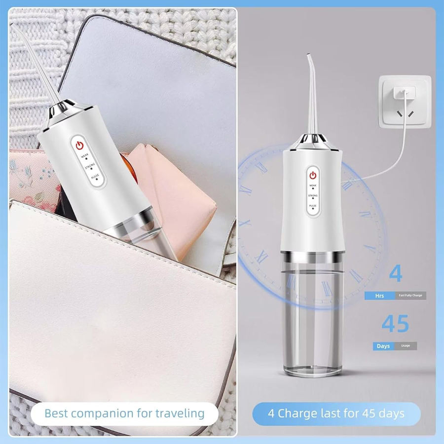 Cordless Portable Rechargeable Water Flosser Oral Tooth Cleaner