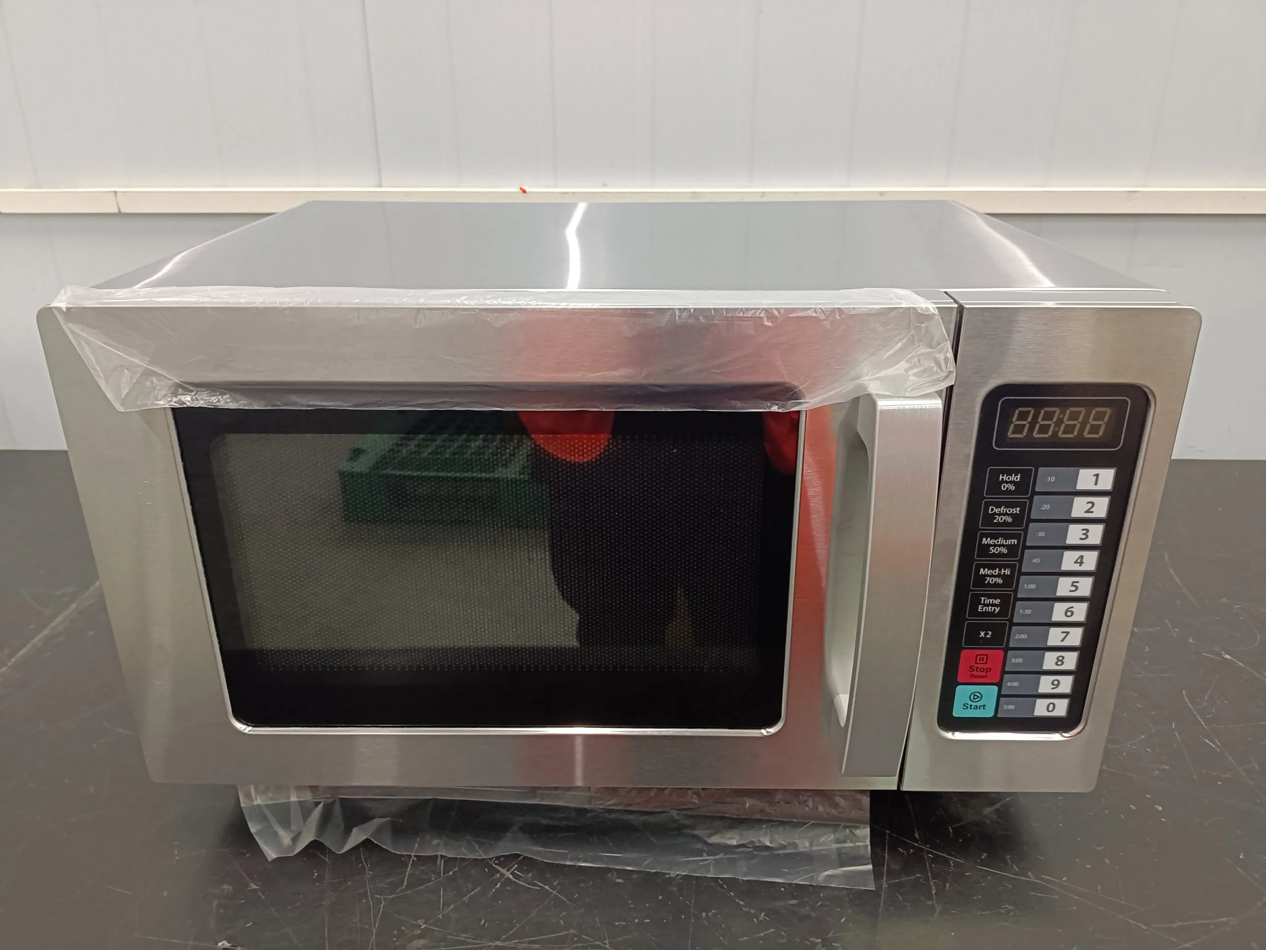 25L Stainless Steel Heavy-Duty Commercial Microwave Oven with LED Display