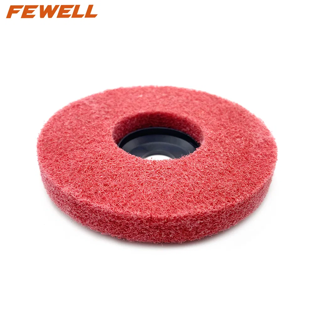 100X16mm 4inch Nylon Abrasive Disc Grinding Non Woven Polishing Wheel for Stainless Steel Metal