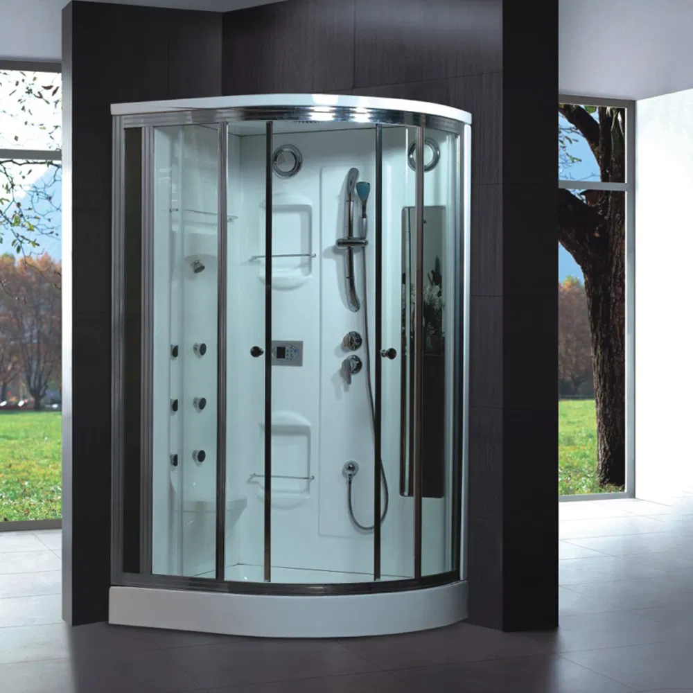 Home Bathroom Double Sliding Door Compact Steam Shower Room