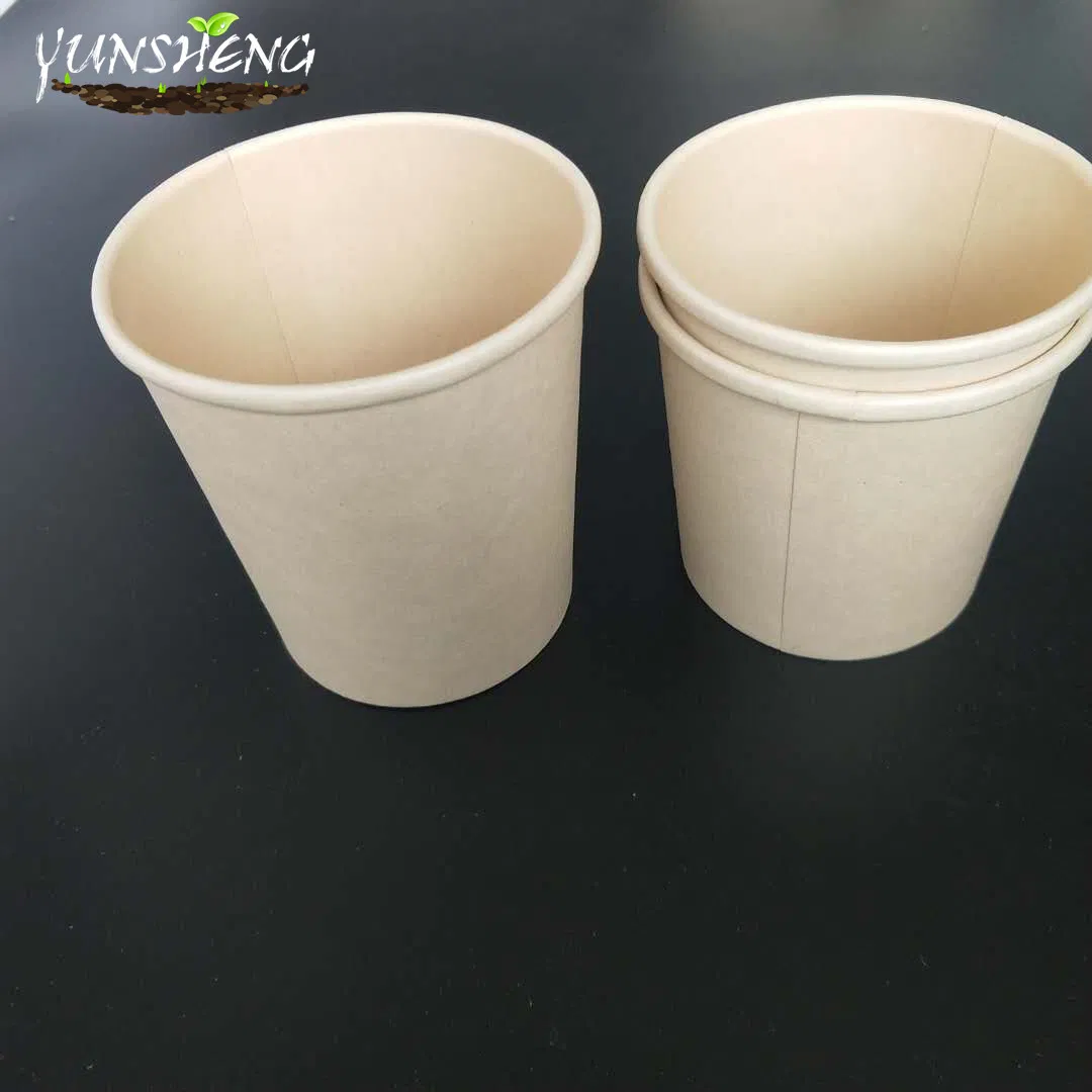Biodegradable Eco-Friendly Disposable Kraft Paper Cup for Tea or Coffee/Brown or Light Brown Paper Soup Cup/Ice Cream Container
