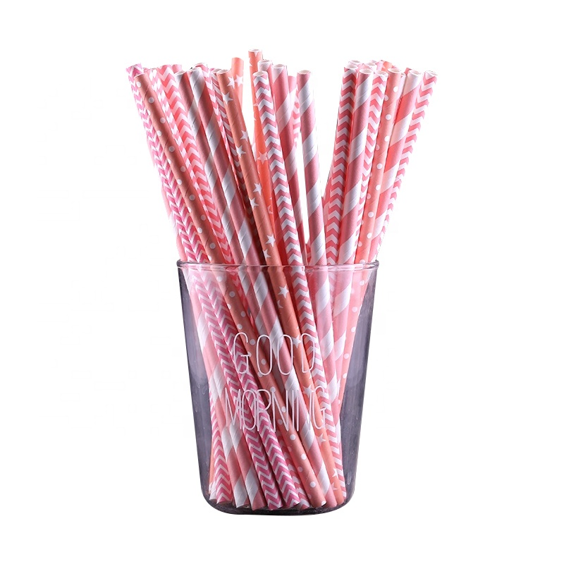 Manufacture Disposable Dia 6mm Factory Price Wholesale Compostable Eco Friendly Biodegradables Paper Straws