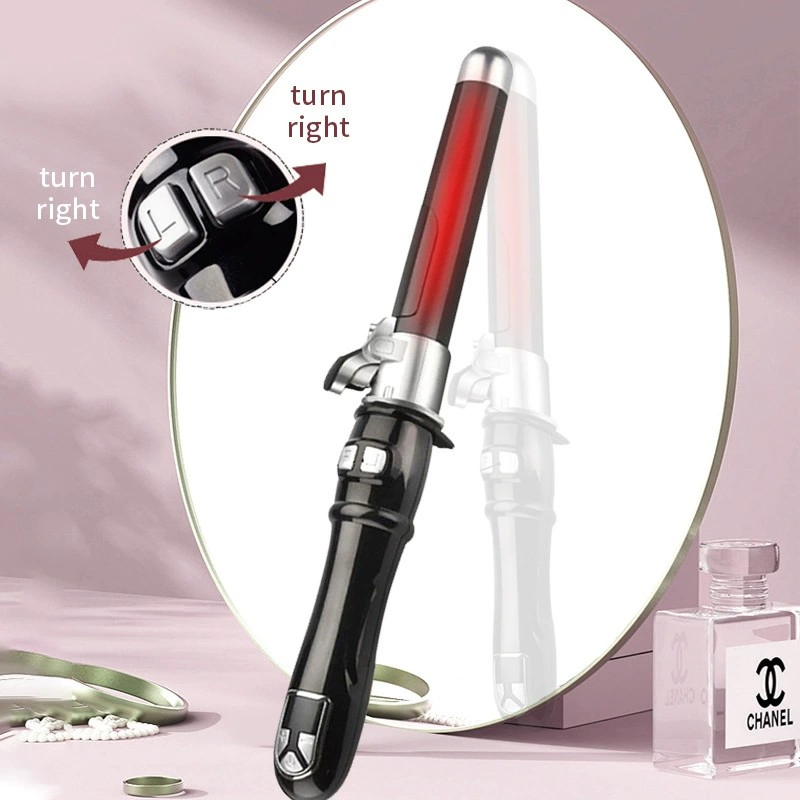 Multifunctional Temperature Display Curling Iron Hair Straightener with Automatic Rotating and Styling Features