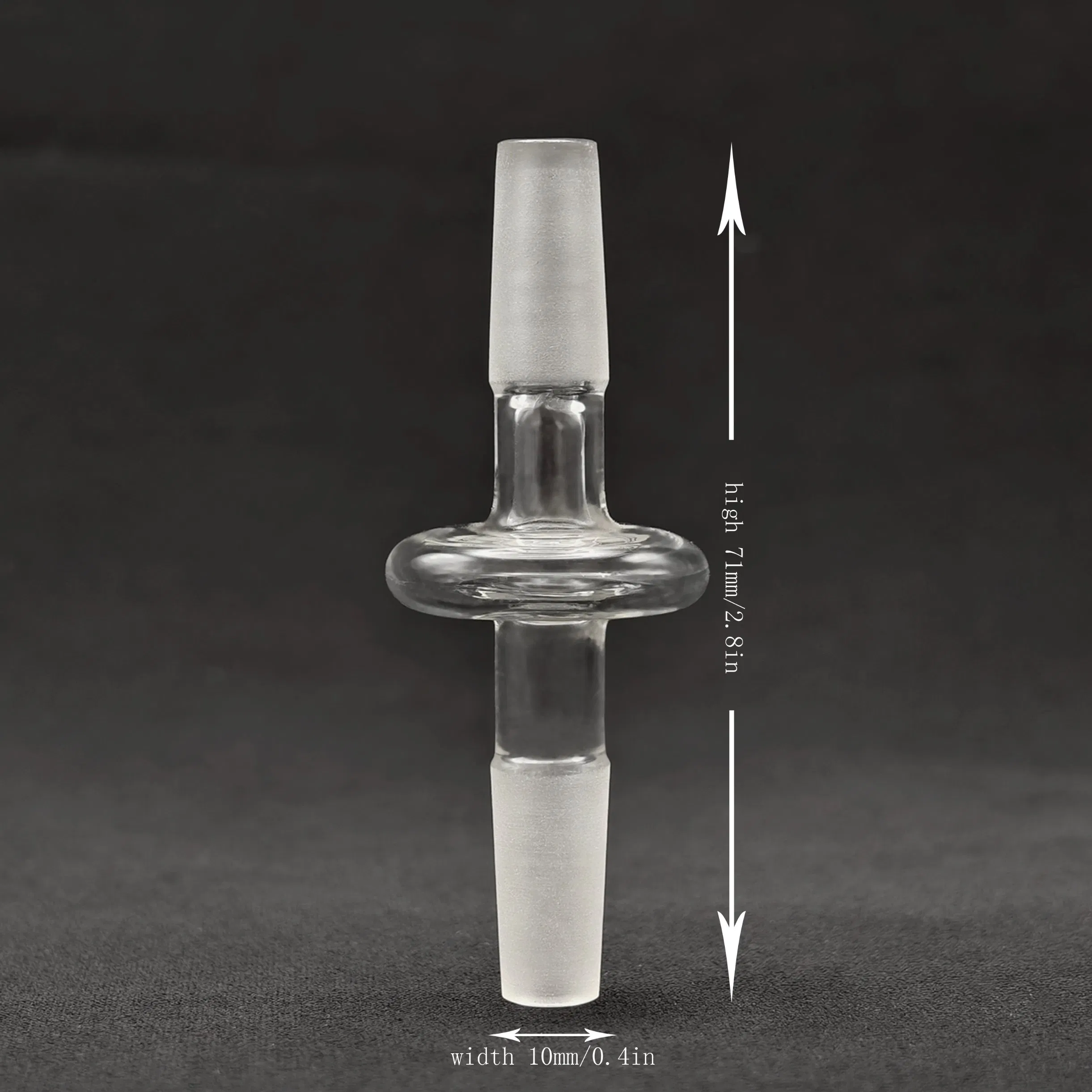 Glass 10mm Male to 10mm Male Hukka Adapter Connector Smoking Accessories
