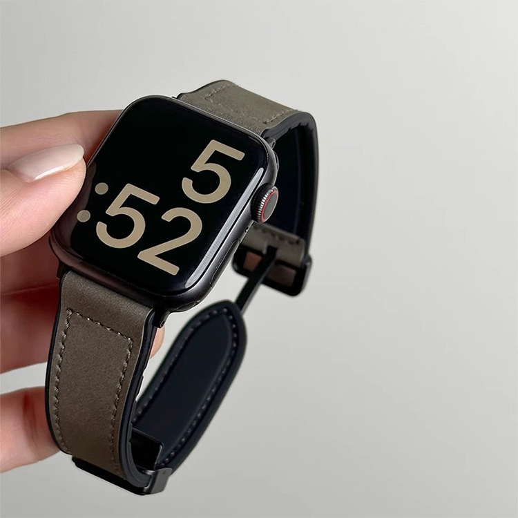 Smart Watch Fashion Business Leather Sticker Crazy Horse 20/22 42/44/45/49 mm S10 Fit 4 Mi8/9 Watch Strap
