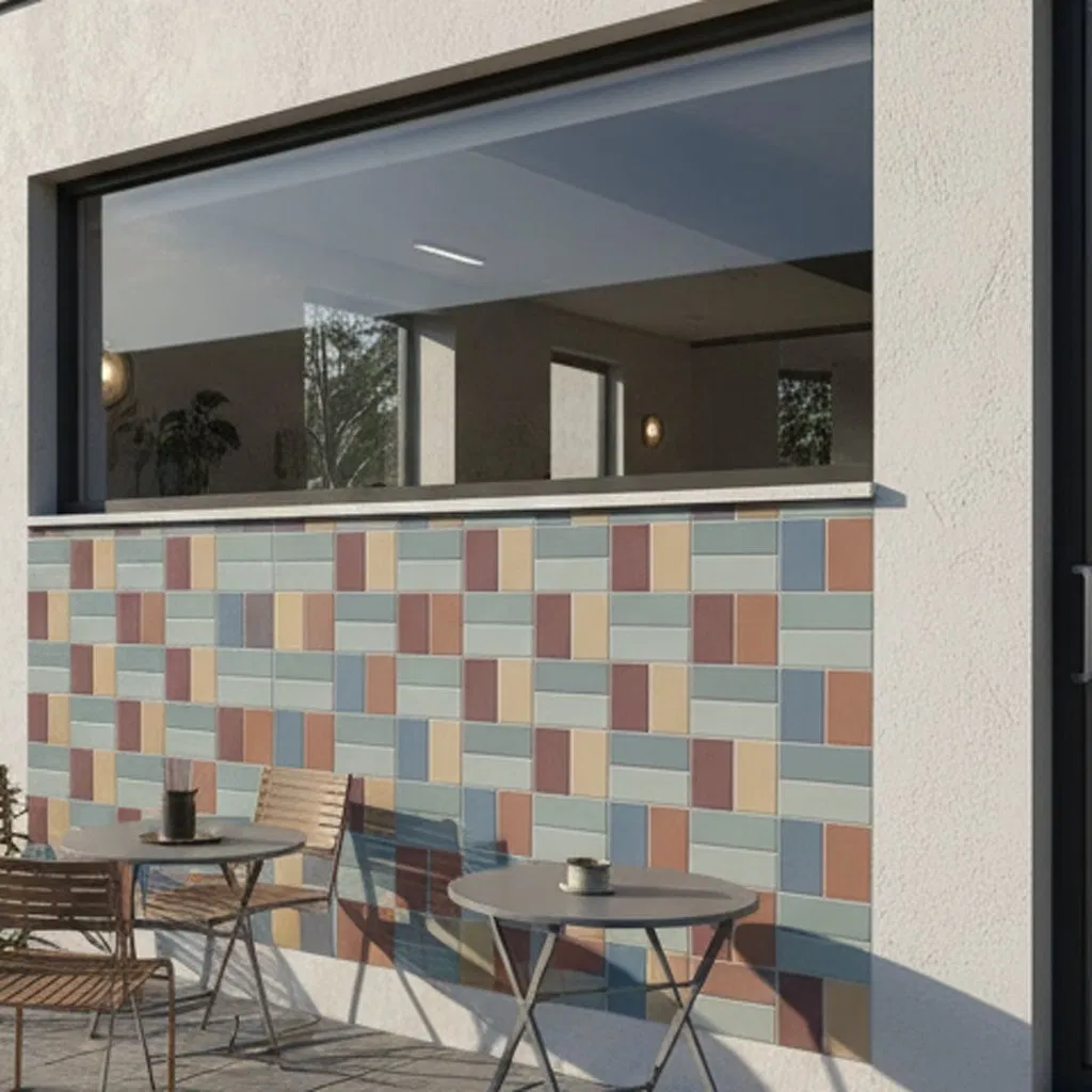 Frost Resistant Recycled Outdoor Wall Brick Tiles Matte Finish