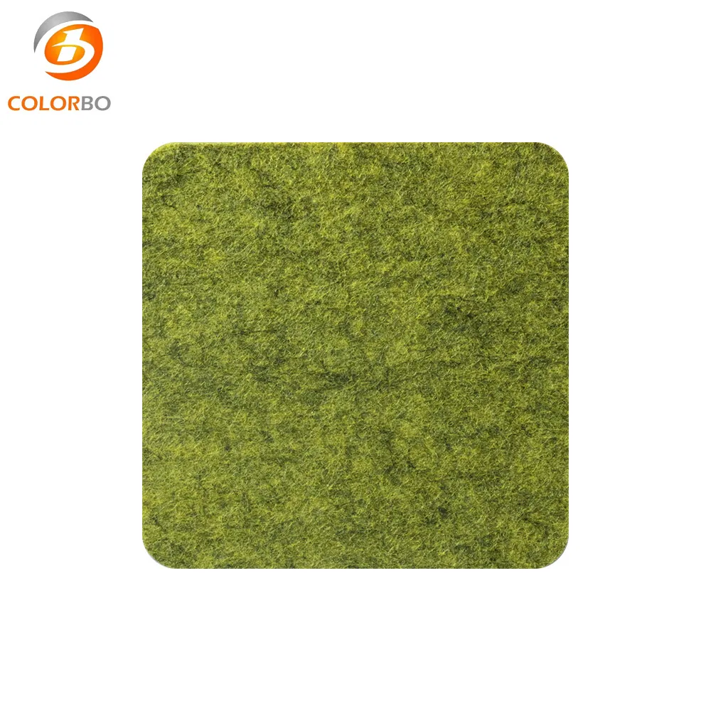 CBA20 Honeybee Yellow Sound Absorption Materials Polytester Fiber Acoustic 9mm Panel