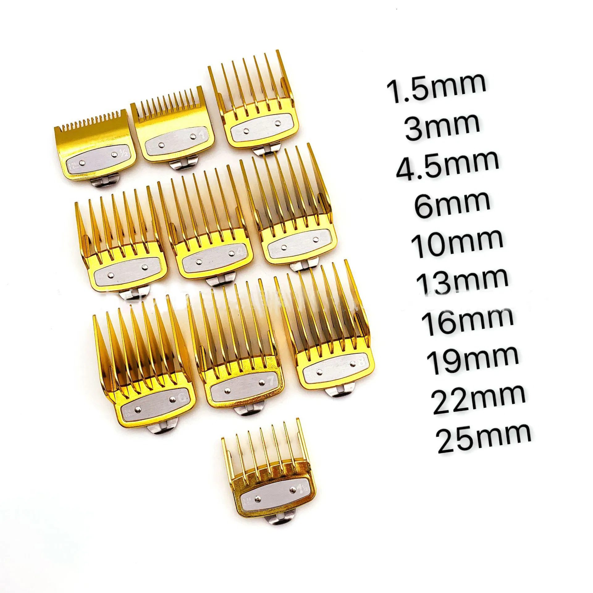 Custom Logo Professional Limit Comb Cutting Guide Combs 1.5/3/4.5/6/10/13/19/25mm Hair Clipper Trimmer Cutting Tools Kit