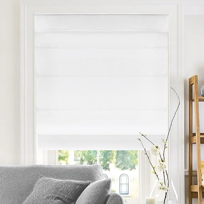 Cordless Roman Shades Fabric Window Shades Roman Blinds for Living Room Bedroom