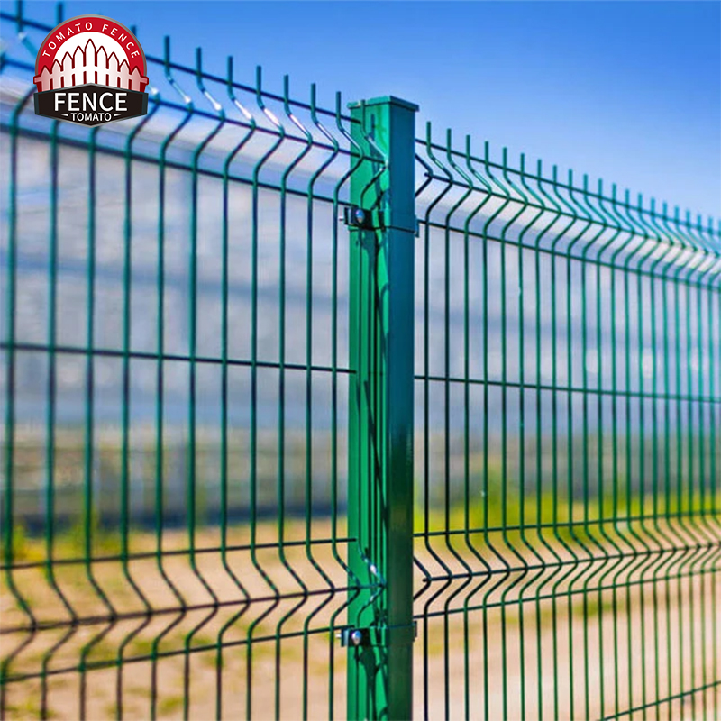 Панели для забора 3D стальные сварные зеленые 6 калибр