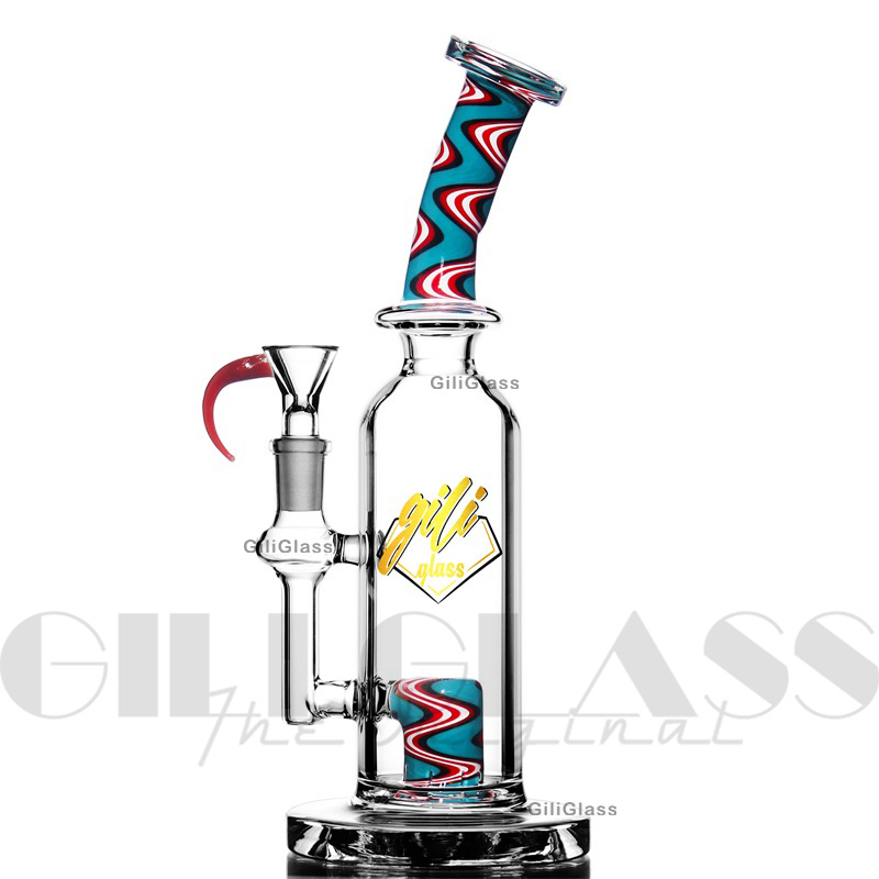 Giliglass 8 Inchies American Colors Recycler Hookah Smoking Glass Water Pipe