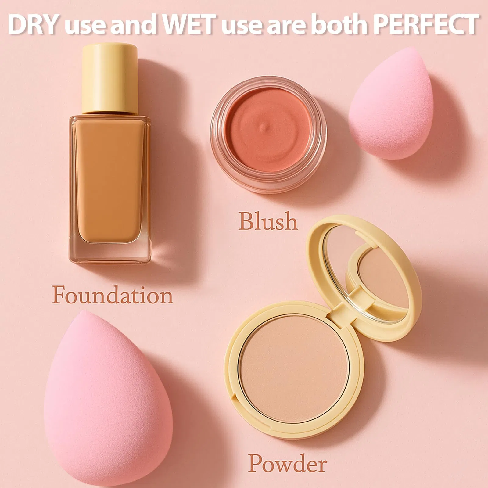 7 PCS Makeup Beauty Sponge Set for Liquid, Cream, and Powder, Latex Free