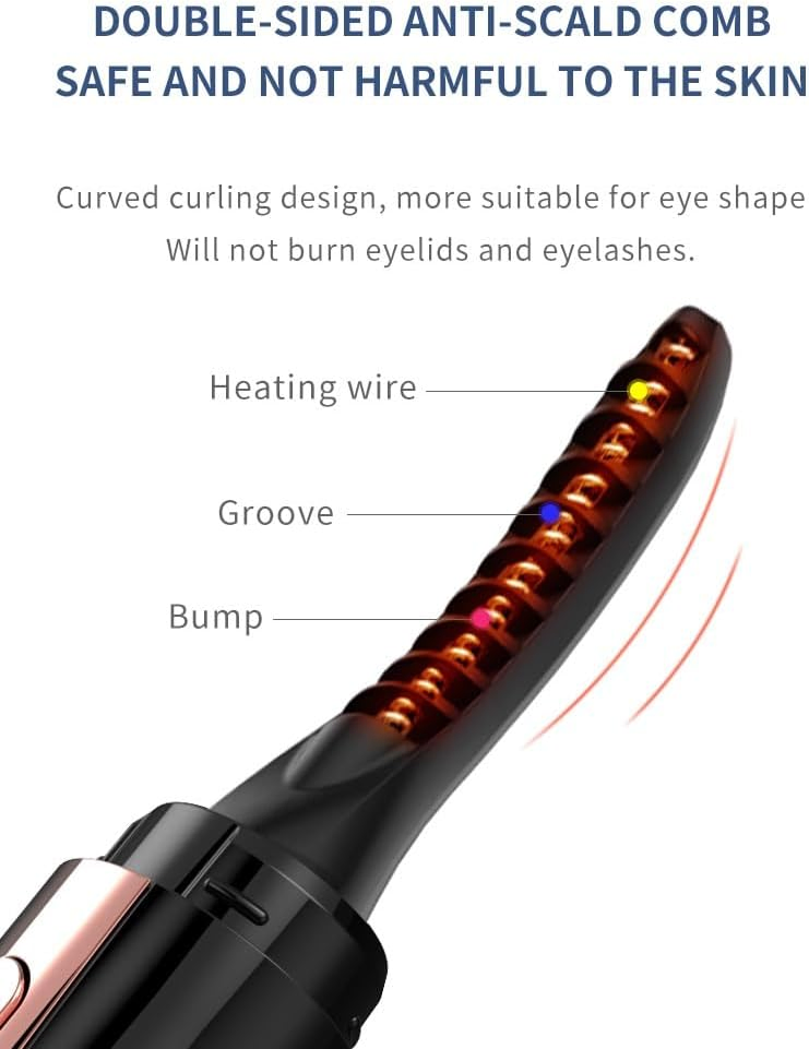 Mini Electric Eyelash Curler - Heating Tool for Stunning Eyelashes