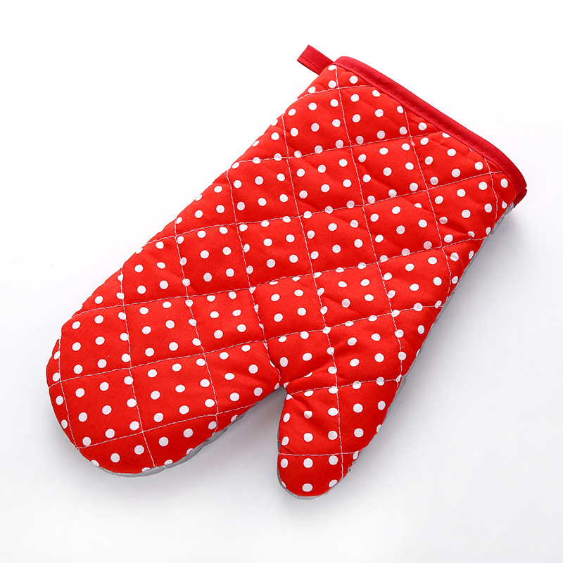 Custom Wholesale Polyester Cotton Kitchen Cooking Apron Overn Mittens Baking Gloves