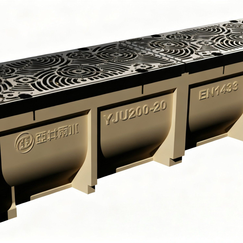 Slotted Durable Polymer Drainage Channel for Industrial Chemical Needs