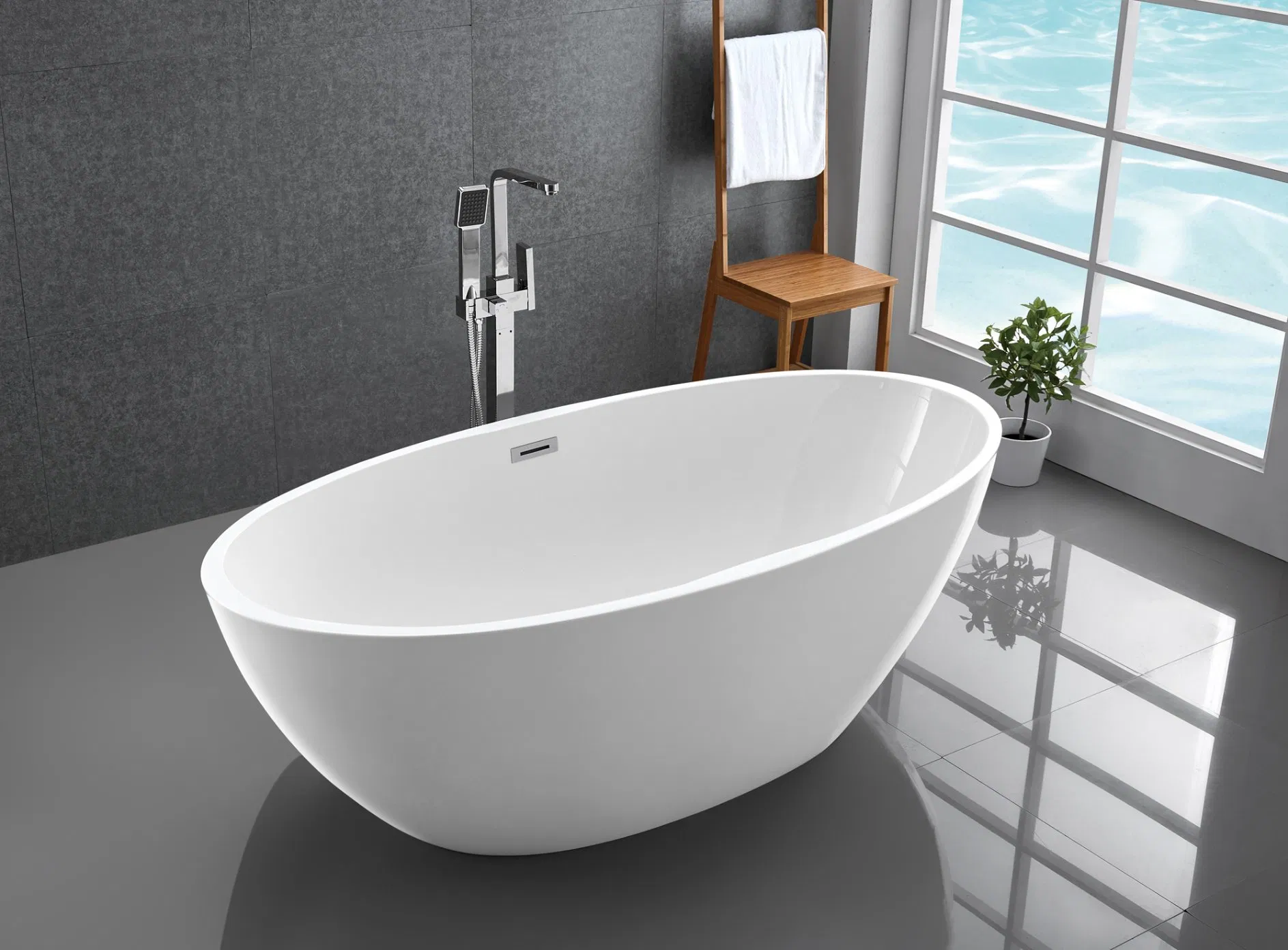 Дизайнерская акриловая ванна Freestanding