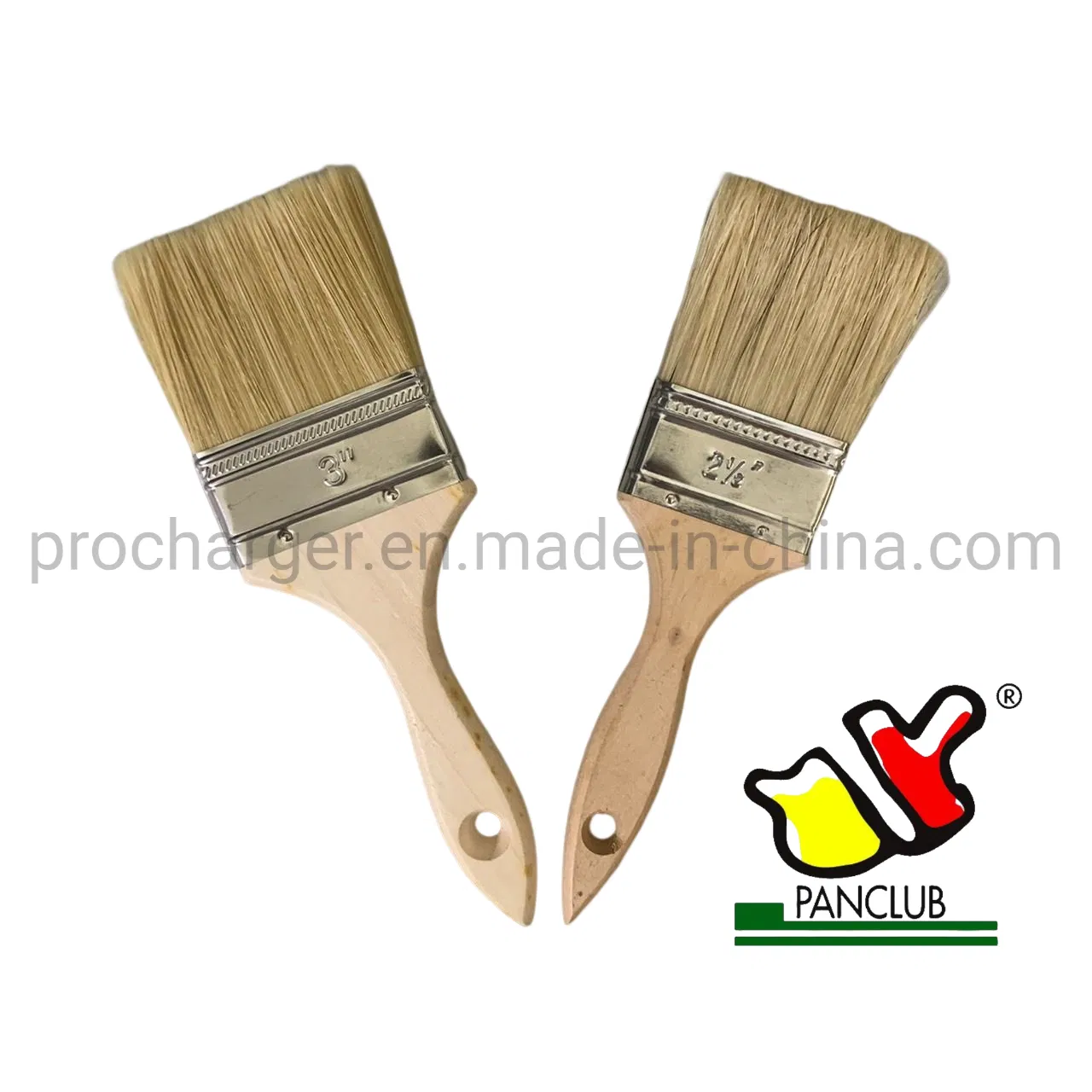 #300 PRO-Charger Good Quality Flat Paint Brush with Comfort Hold Hard Wooden Handle for All Projects for Water or for Oil Paints