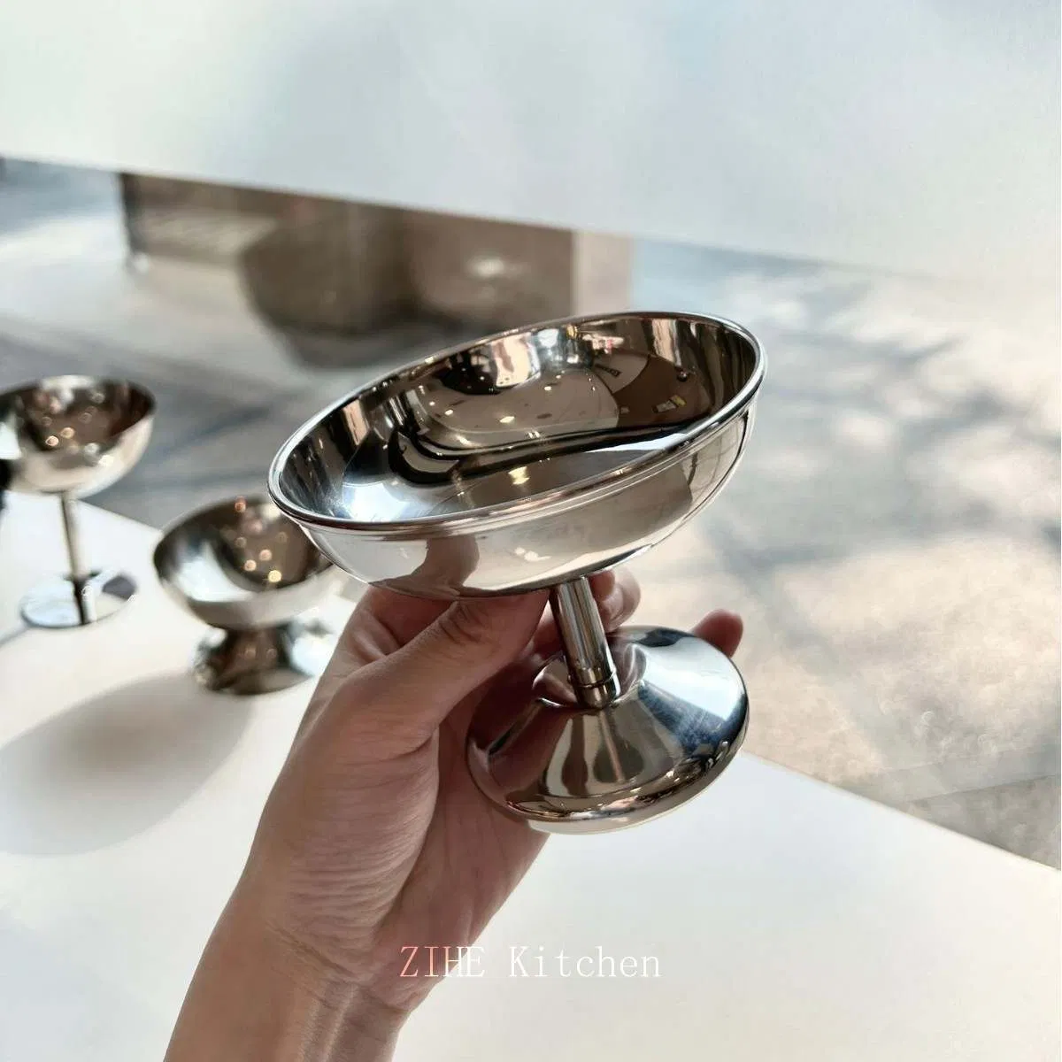 Multifunctional Stainless Steel Ice Cream Bowl Round Snacks Dessert Bowl Cups