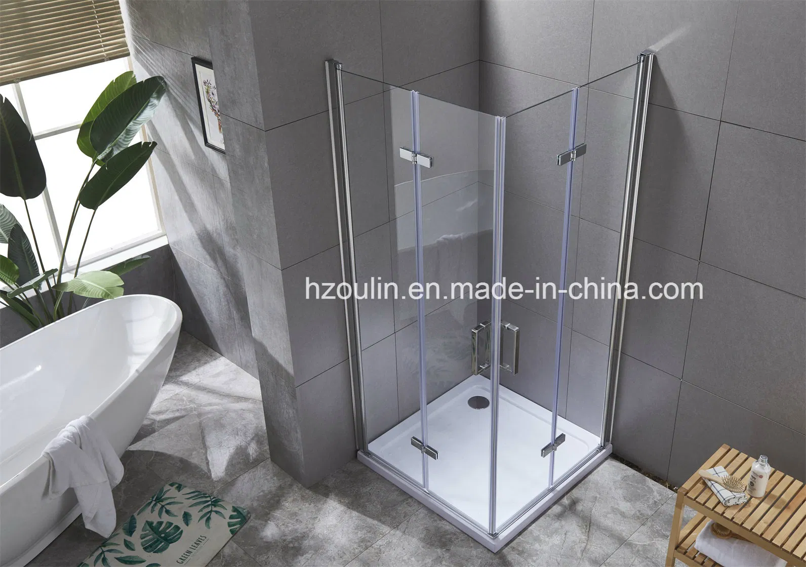 Shower Enclosure with Hinges