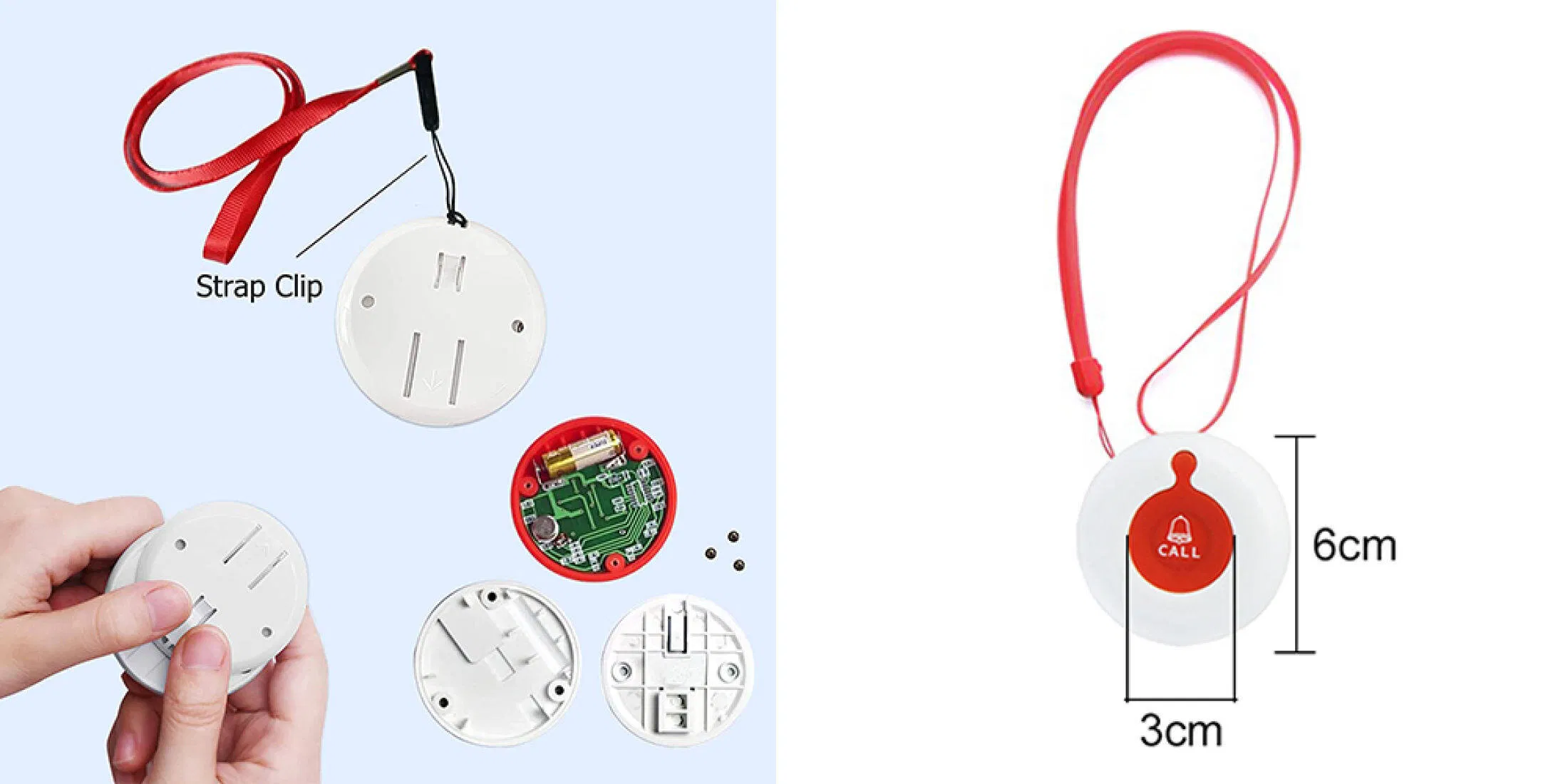 Disabled Person Toilet Bathroom Alert Call Button for Elderly Caregiver Pager Nurse Call System