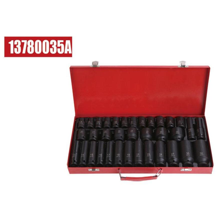 Набор ударных головок 1/2 дюйма Cr-Mo 35 шт