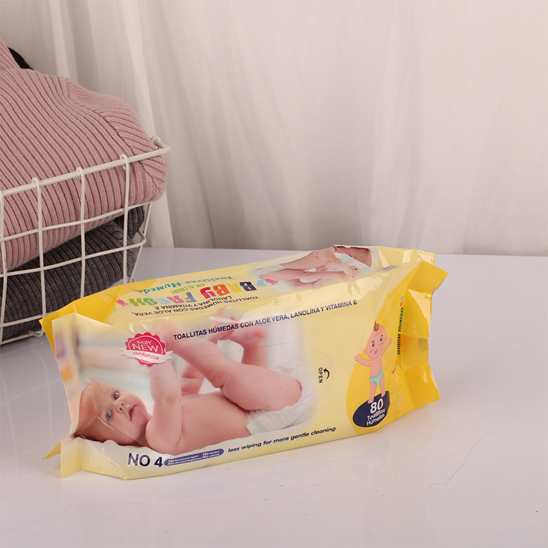 Tessa 80 PCS Custom Logo Compostable Biodegradable Baby Wipes Disposable Bamboo Baby Wet Wipes