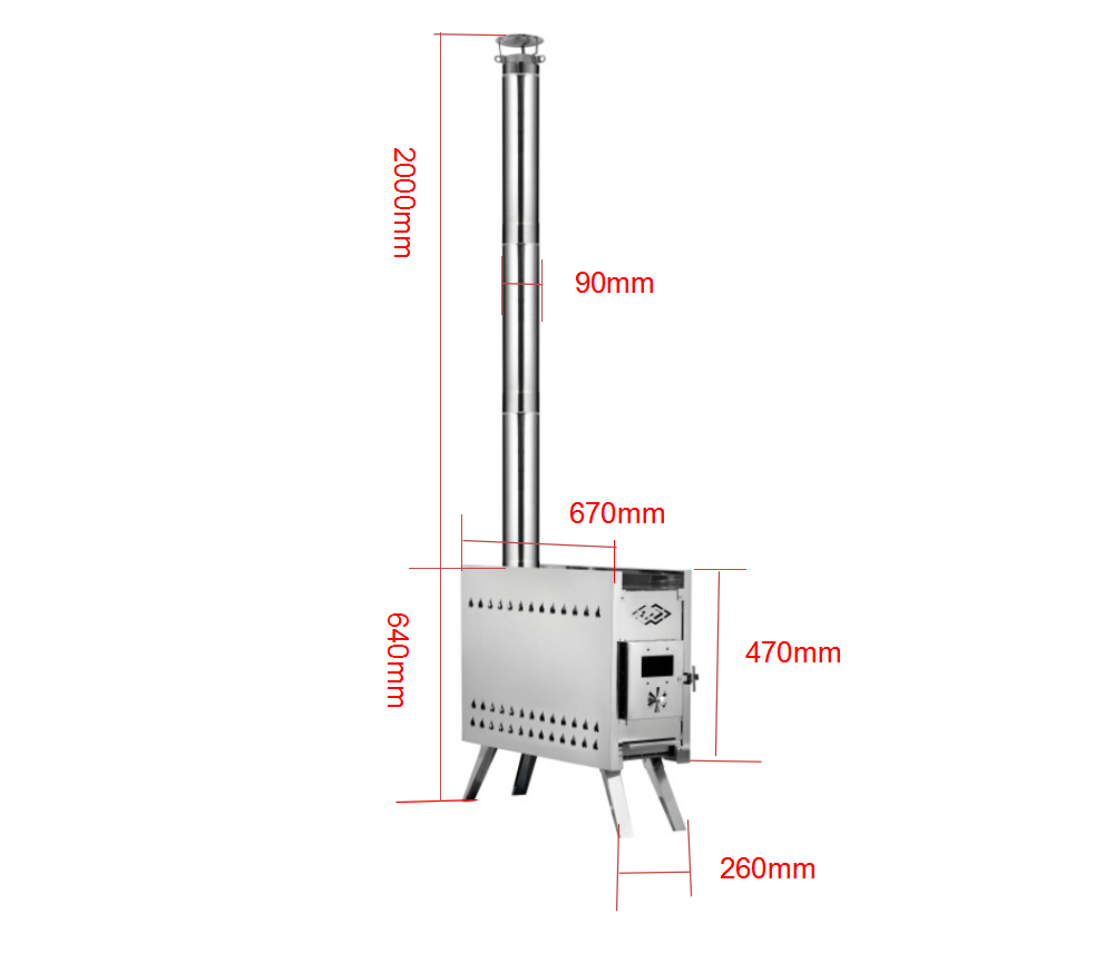 Modern Design Wood Burning Stove with Dry Steam Function Factory Supply at Favorable Price for Indoor Sauna Outdoor Camping Tent