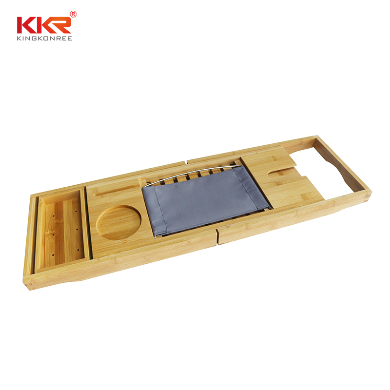 Popular Amazon Bamboo Wood Extending Bathtub Caddy Tray
