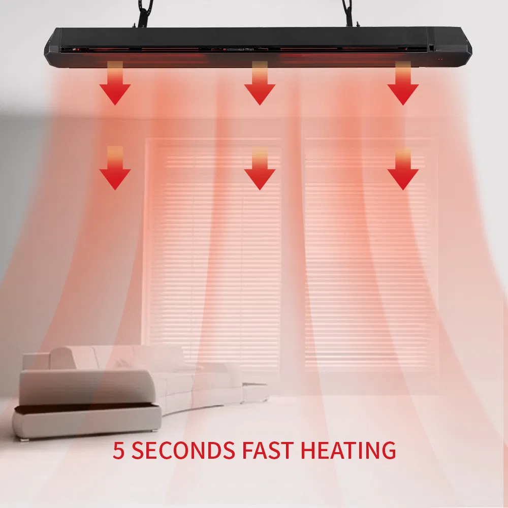 1600W Ceiling Hanging Glass Ceramic Glossy Panel Heater Space Utility Heater Fir Tuya Radiator