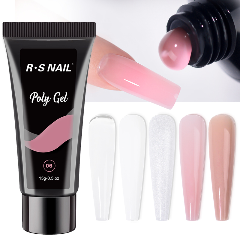 R S Nail Wholesale 15g Hema Free Clear Jelly Color Solid Builder Nail Acrylic Extension Poly Gel