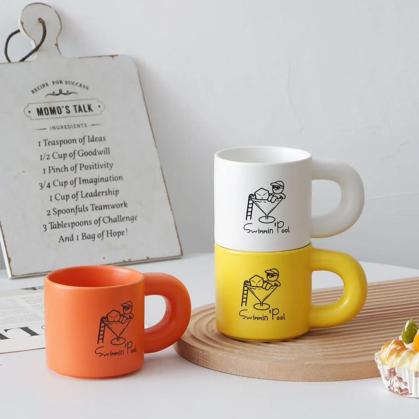 Керамическая кружка с логотипом, матовая