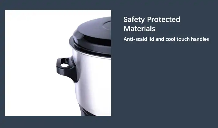 9L Stainless Steel Soup Cooker Hot Drink Warmer with Adjustable Heating System