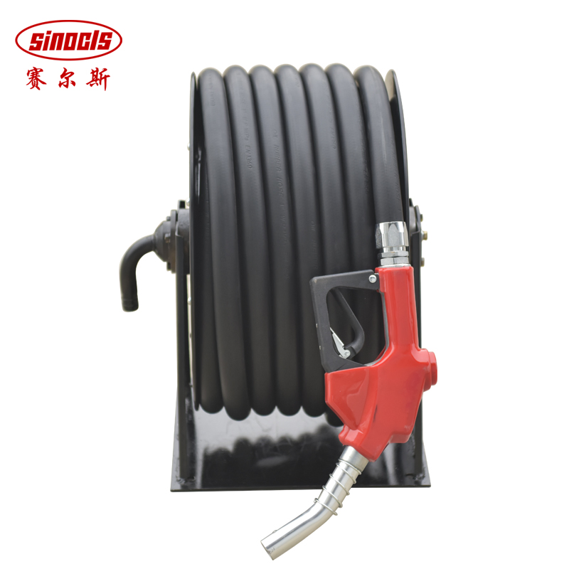 Premium Fuel Hose Reel with Adjustable Nozzle for Efficient Dispensing