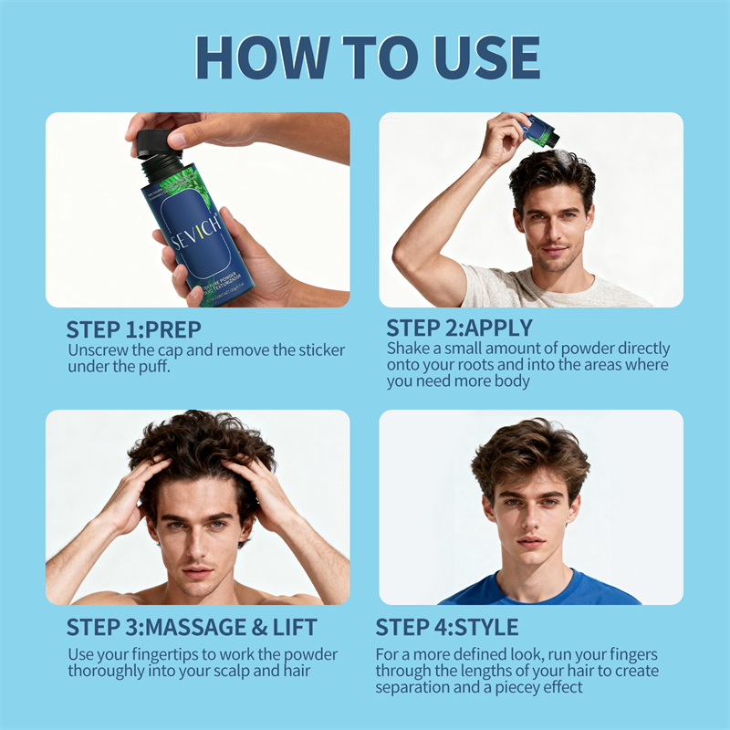 Volumizing Hair Powder OEM Organic Rosemary Barber Hair Styling Powder Matte Control Dust Volume Powder Hair Styling Men