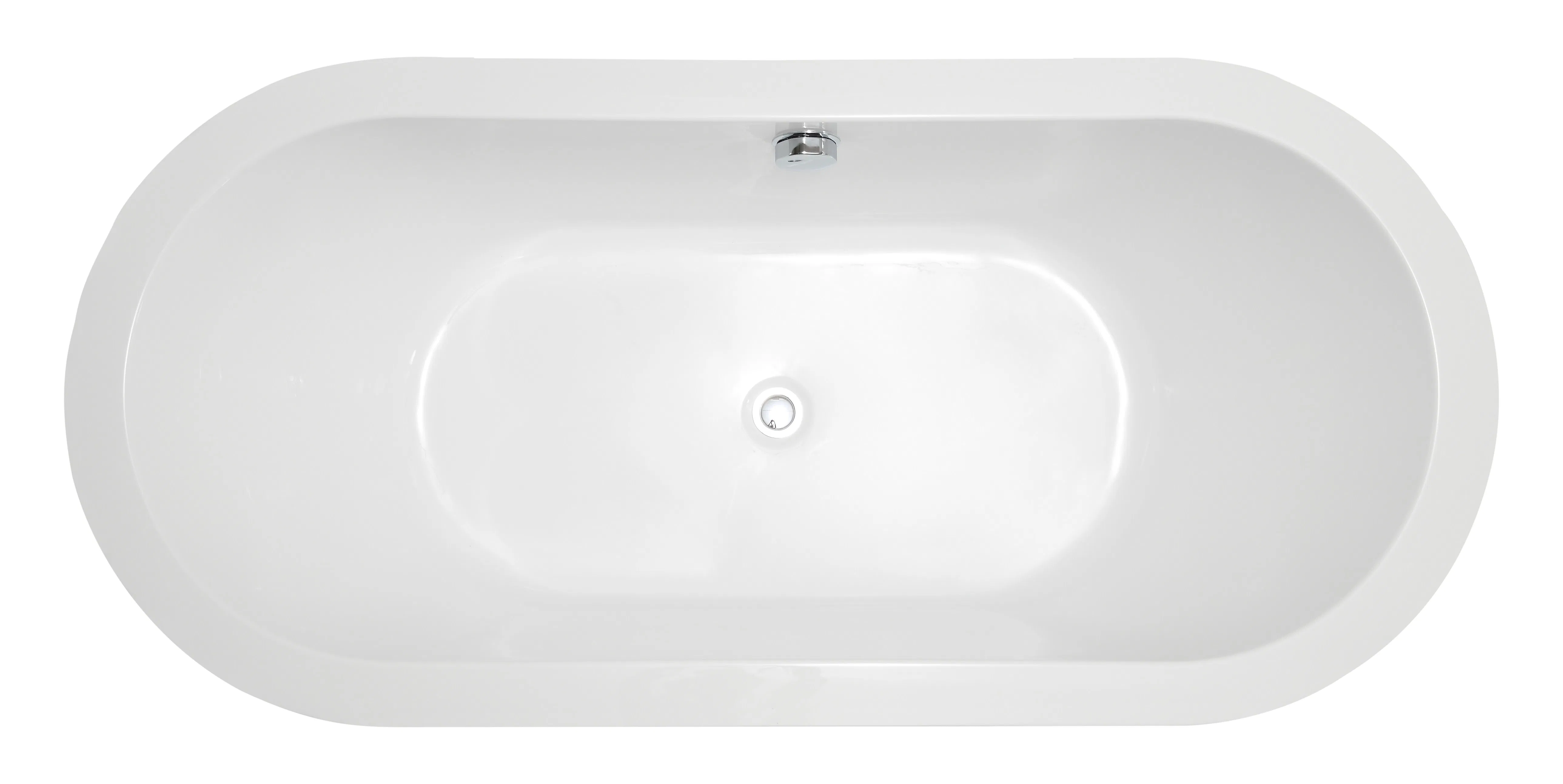 Белая отдельностоящая ванна с краном