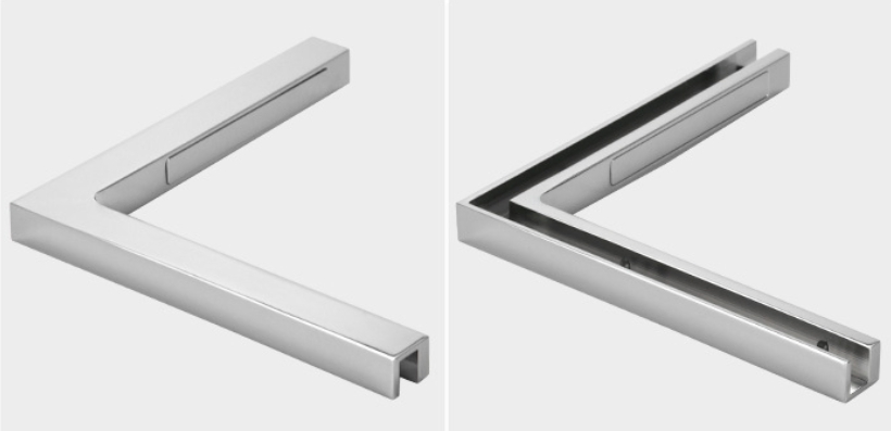 Modern Stainless Steel Bath Glass Shower Room L Bracket