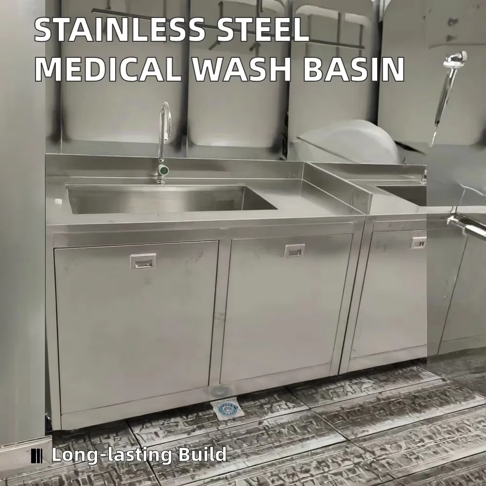 Lab Furniture Accessory All 304/306 Stainless Steel Clean Laboratory Hand Wash Sink Hospital Surgical Scrub Sink