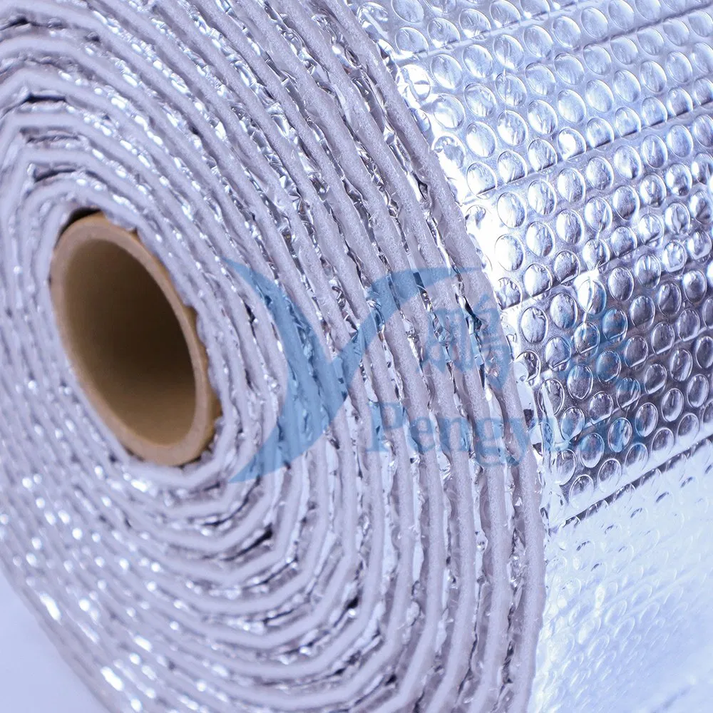 Fire Retardant Aluminum Foil Double Bubble EPE Core Layer Pipe Insulation