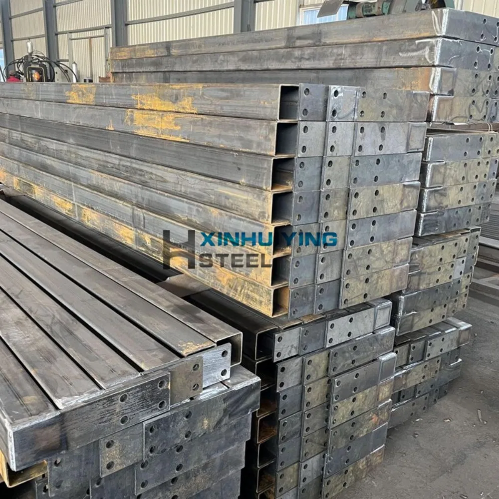 Customized Welded Square Tube Steel Post with Base Plate for Durable Support