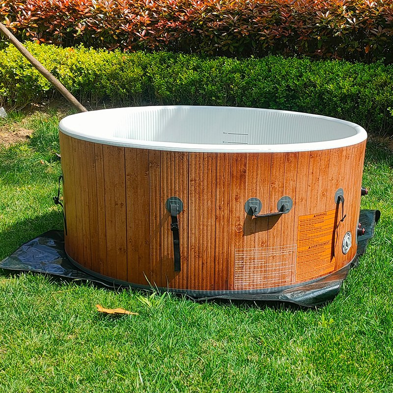 Надувной СПА бассейн 150x65 см с подогревом, дерево