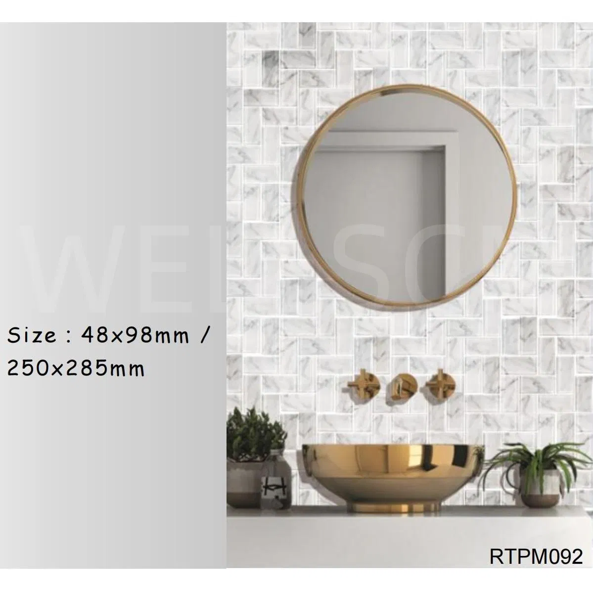 Стеклянная мозаика Crystal Grey для кухонного фартука