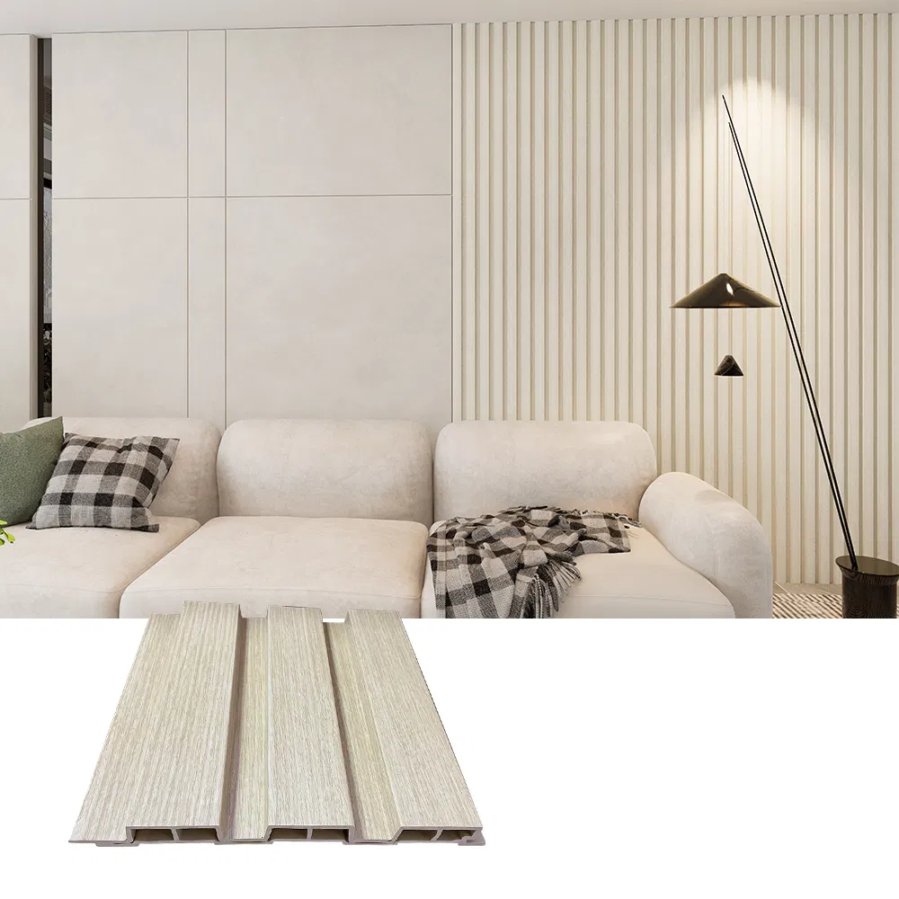 Sonsill Good Quality Modern Waterproof Interior Cladding Laminated Fluted Wood WPC Wall Panel for Decoration Material
