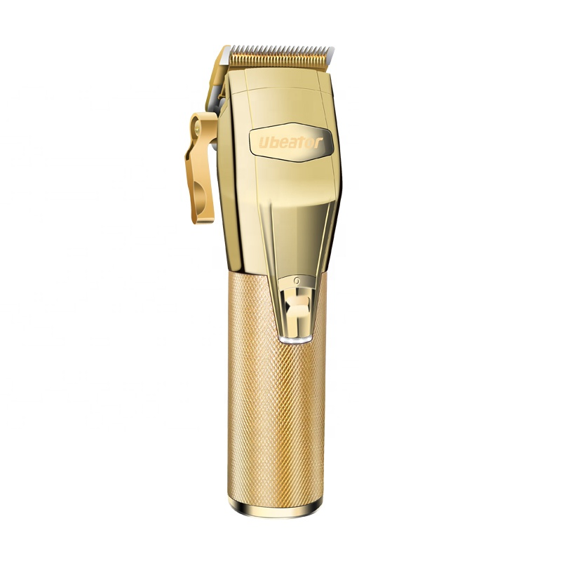 Premium Custom Gold Cordless Hair Clipper for Barbershop Use